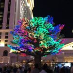Caesars Palace Las Vegas in March 2019.シーザーズパレス ホテル in ラスベガス. illuminations at night