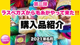 🛍【第二弾❣️ラスベガスから毛糸がやって来た‼️購入品紹介】2021年6月☆かぎ針編み☆編み方☆yarn unboxing