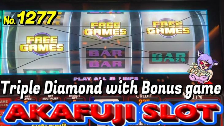 Bonus Games🎰 VOLCANIC 7s Slot, TRIPLE DIAMOND Slot machine @PALMS Casino Las Vegas 赤富士スロット ラスベガス ⑦