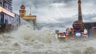 USA flooding strikes Las Vegas! Casinos and streets flooded after thunderstorm